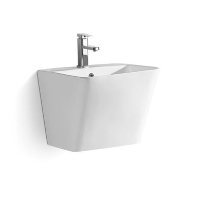 Fonksiyonel banyolar için kare seramik duvar asılı lavabo