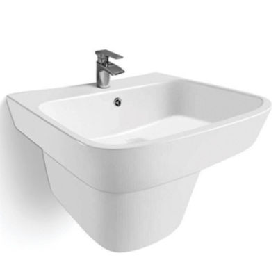Bathroom Glaze Porcelain Counter Handmade Wash Basin With Single Hole