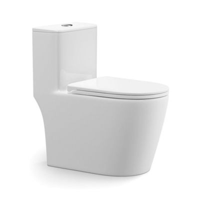 Bagno di lusso in un solo pezzo Seramica WC Armadio Acqua Porcellana Bianco