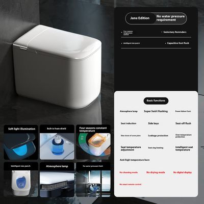 Toilette électrique en céramique à chasse automatique en une pièce intelligente pour salle de bain