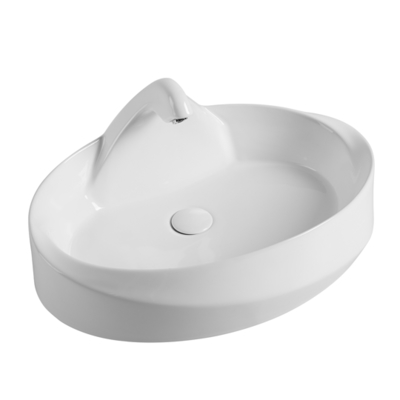 Modern Luxury Oval Art Basin Alta Qualidade Porcelana Ouro Preto Lava-mãos Lava-máquina Single-hole Mount Faucet Contador Top Drainer