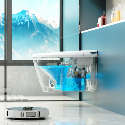 Sensore automatico di moda giapponese Bagno a scarico One Piece Wc Commode Intelligente Smart Toilet Bidet Bowl