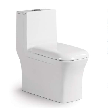 โถสุขภัณฑ์แบบชิ้นเดียว เซรามิก ชนิด Dual Flush แบบไร้ขอบ ชนิด P-Trap สำหรับการชำระล้าง