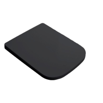 Couvercle de WC européen à fermeture lente en urée duroplast, noir mat, blanc et gris