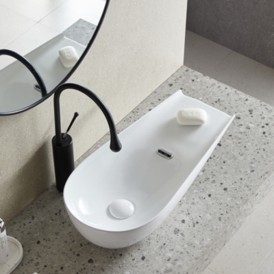 อ่างล้างหน้าแบบแข็งสำหรับห้องน้ำ Chaozhou Sanitary Ware อ่างล้างหน้าเซรามิก อ่างล้างหน้าบนเคาน์เตอร์
