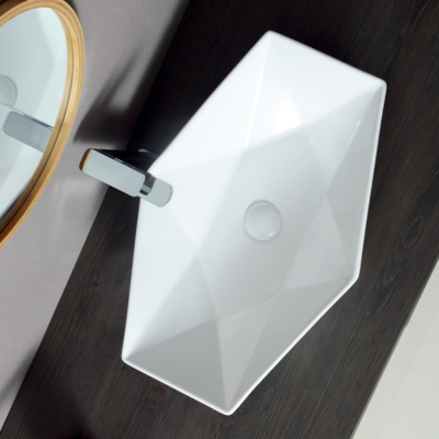 Fabrikant Directe verkoop Keramische wasbak boven de berg Top wasbak voor badkamer