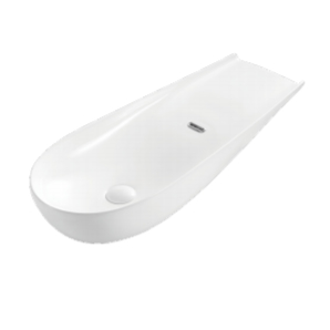 Wholesale ALLWELL Oval Ceramic Wash Basin Above Counter Mounted Bathroom Sink
