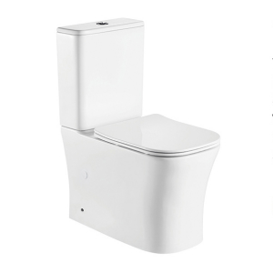 Wash Down Square Ceramic Two Piece Toilet P-trap Toilet Bathroom WC Water Closet