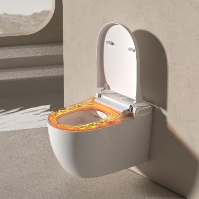Luxury Smart Bidet Toilet Sanitary Ware Intelligent Health Features Water-Safe Self-Clean Remote Control Seat Heating Elongated