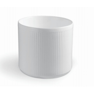 Modern Single-Hole Round White Ceramic Sink Bathroom Vanity Wash Basin with Single-Hole Faucet Mount