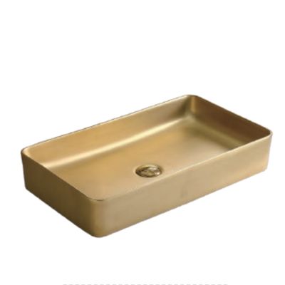 Electroplated Modern Ceramic Bathroom Sinks Gold Colored Wash Basin Bathroom Cabinet Sink