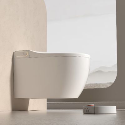 Smart WC Sensor Auto Flushing with Temperature Heated Seat Cover Black Wall Hung Toilet Bidet Build-in Water tank Smart Toilet
