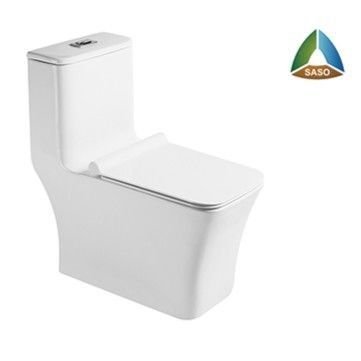 Middle East Saudi Arabia SASO Washdown Toilets,China Factory White Ceramic One Piece Toilet,P-Trap or S-Trap Available