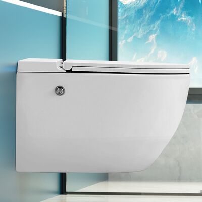 Luxury European Sanitary Ware Wall Hung Wc White Tankless Toilet Bowl Bathroom Ceramic Wall Hung Toilet
